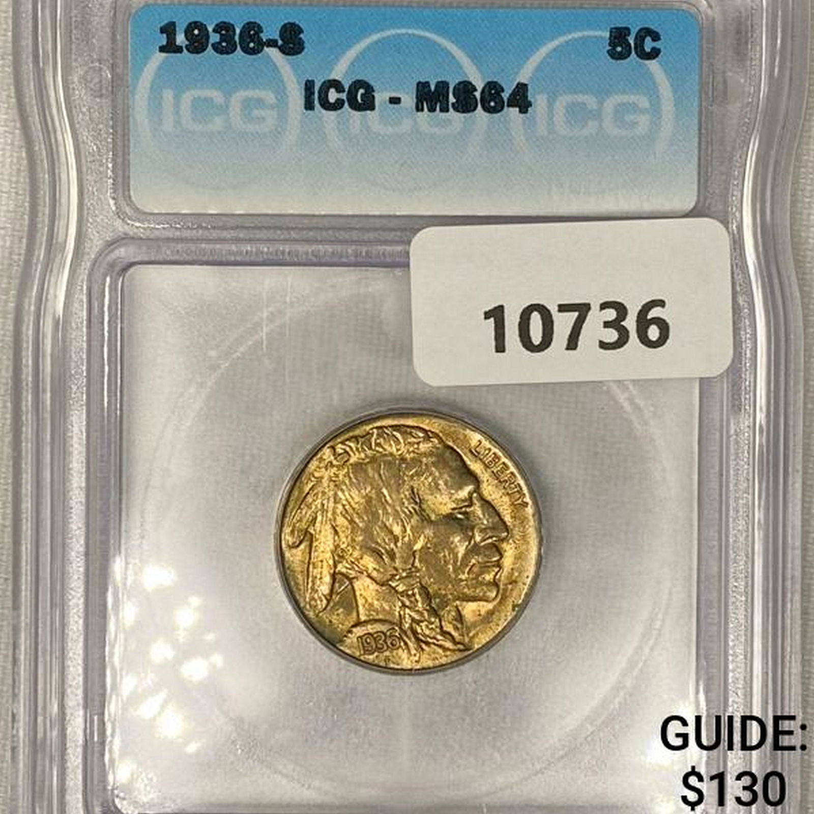 1936-S Buffalo Nickel ICG-MS64 (1 of 2)