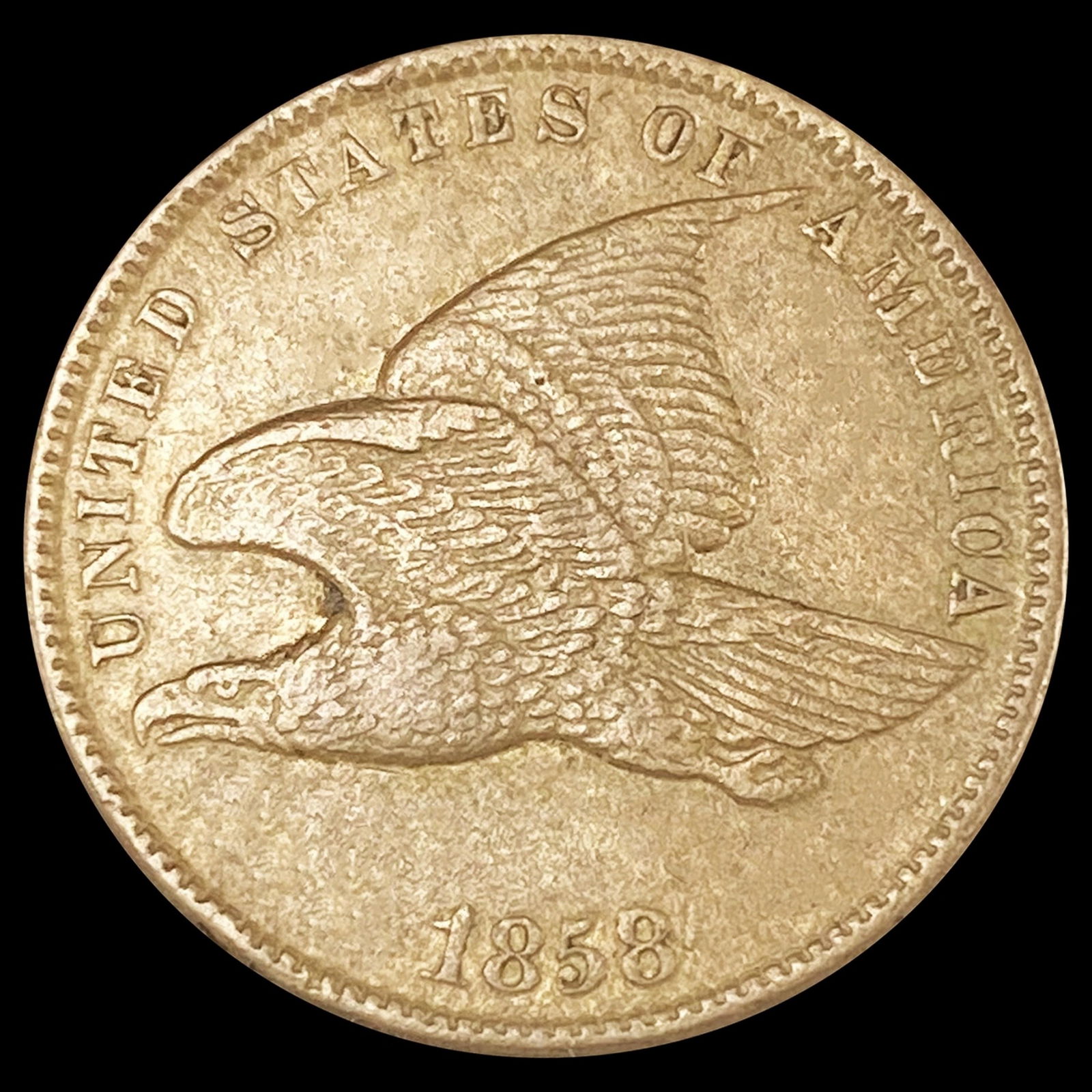 1858 Flying Eagle Cent NEARLY UNCIRCULATED (1 of 2)