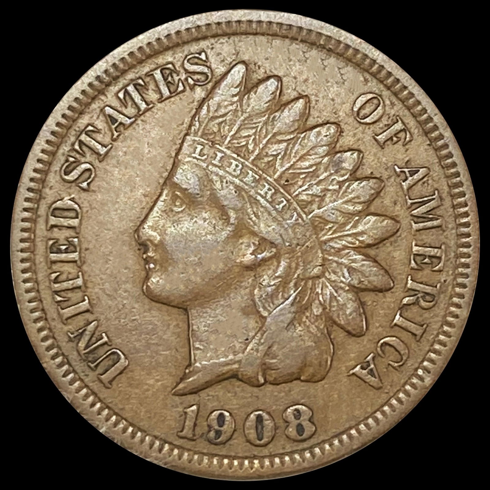 1908-S Indian Head Cent NEARLY UNCIRCULATED (1 of 2)