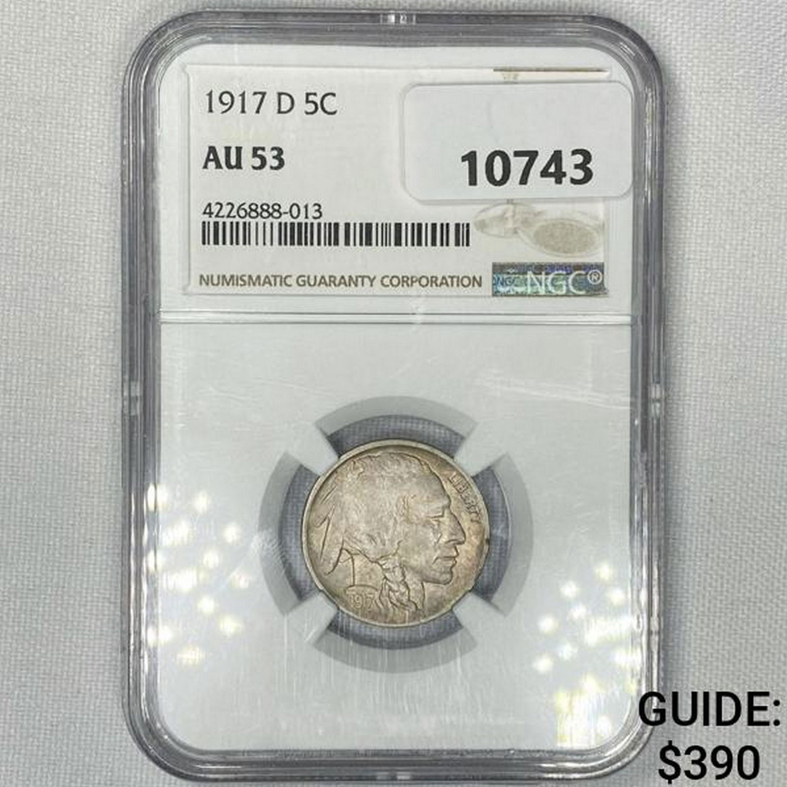 1917-D Buffalo Nickel NGC-AU53 (1 of 2)
