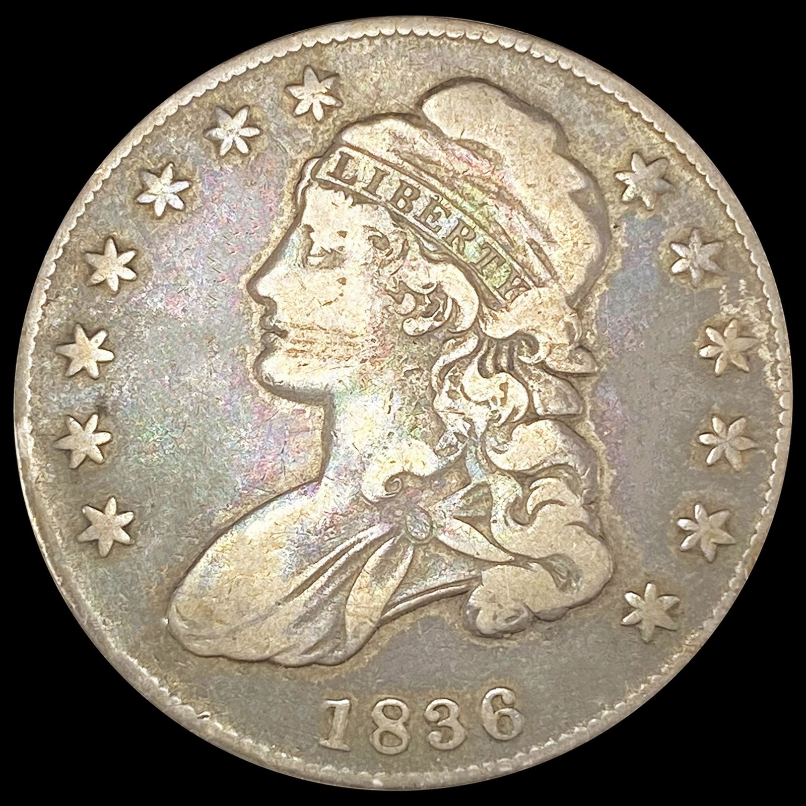 1836 Capped Bust Half Dollar NICELY CIRCULATED (1 of 2)