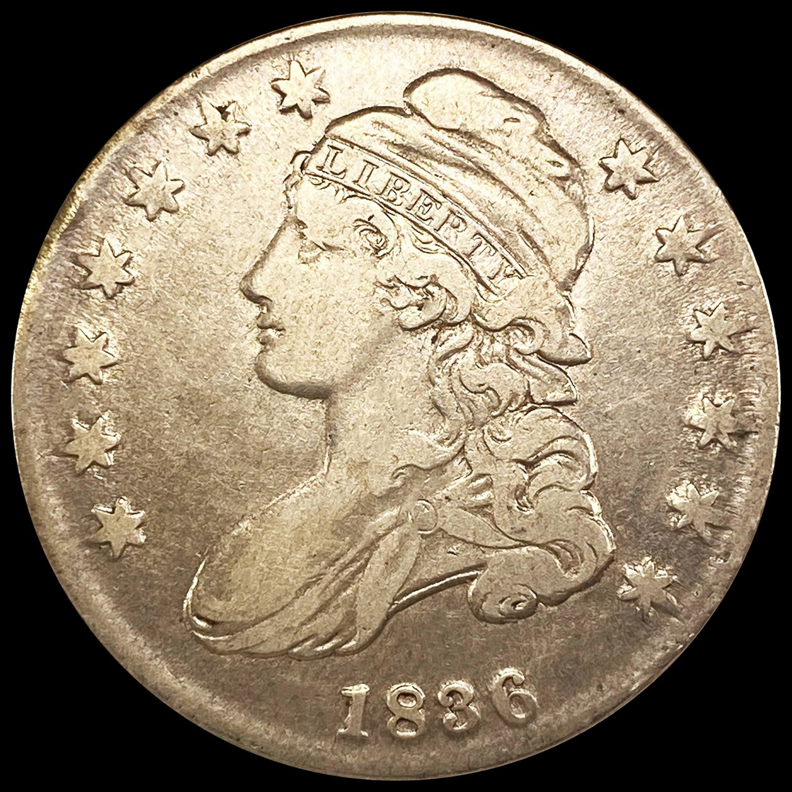 1836 Capped Bust Half Dollar LIGHTLY CIRCULATED (1 of 2)