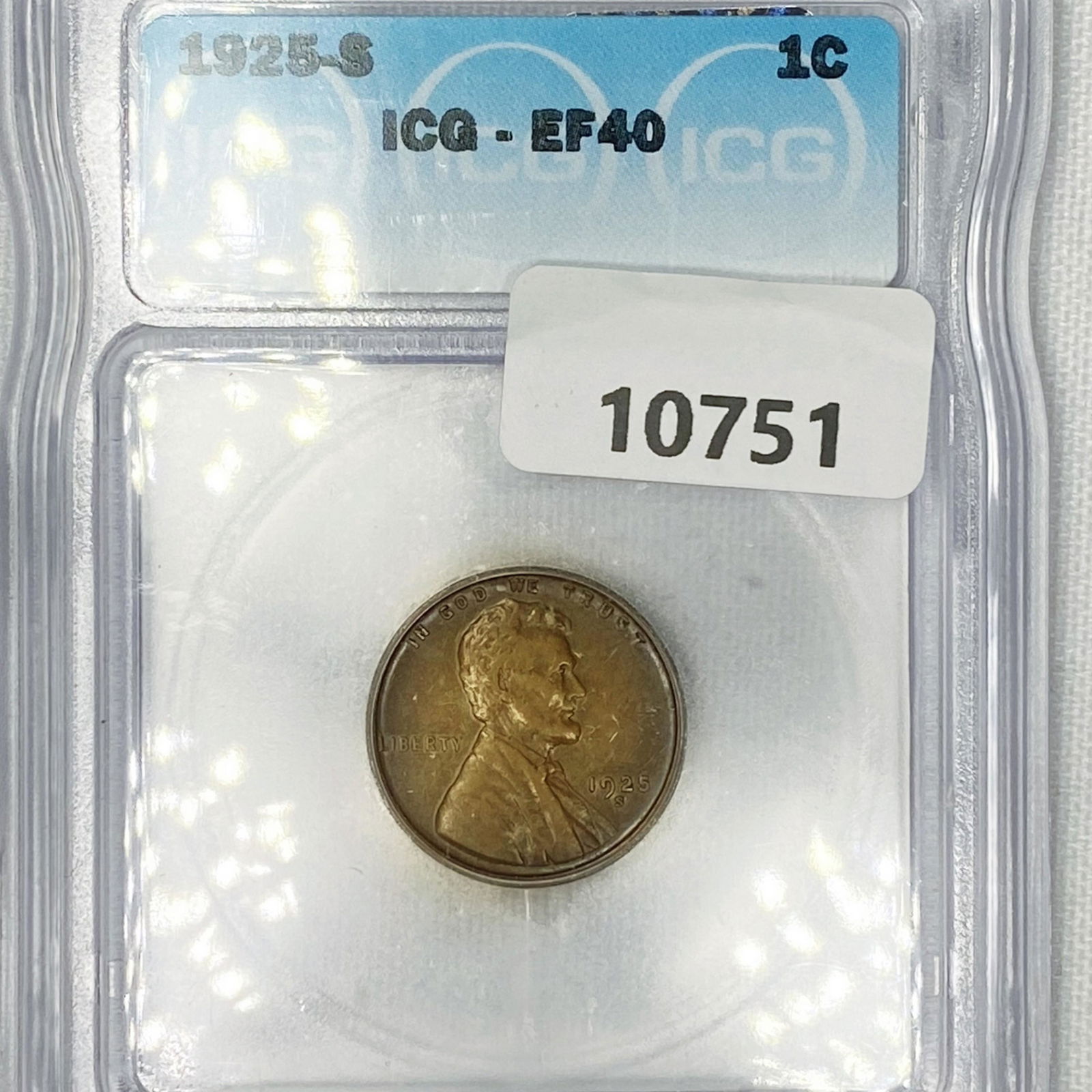 1925-S Wheat Cent ICG-EF40 (1 of 2)