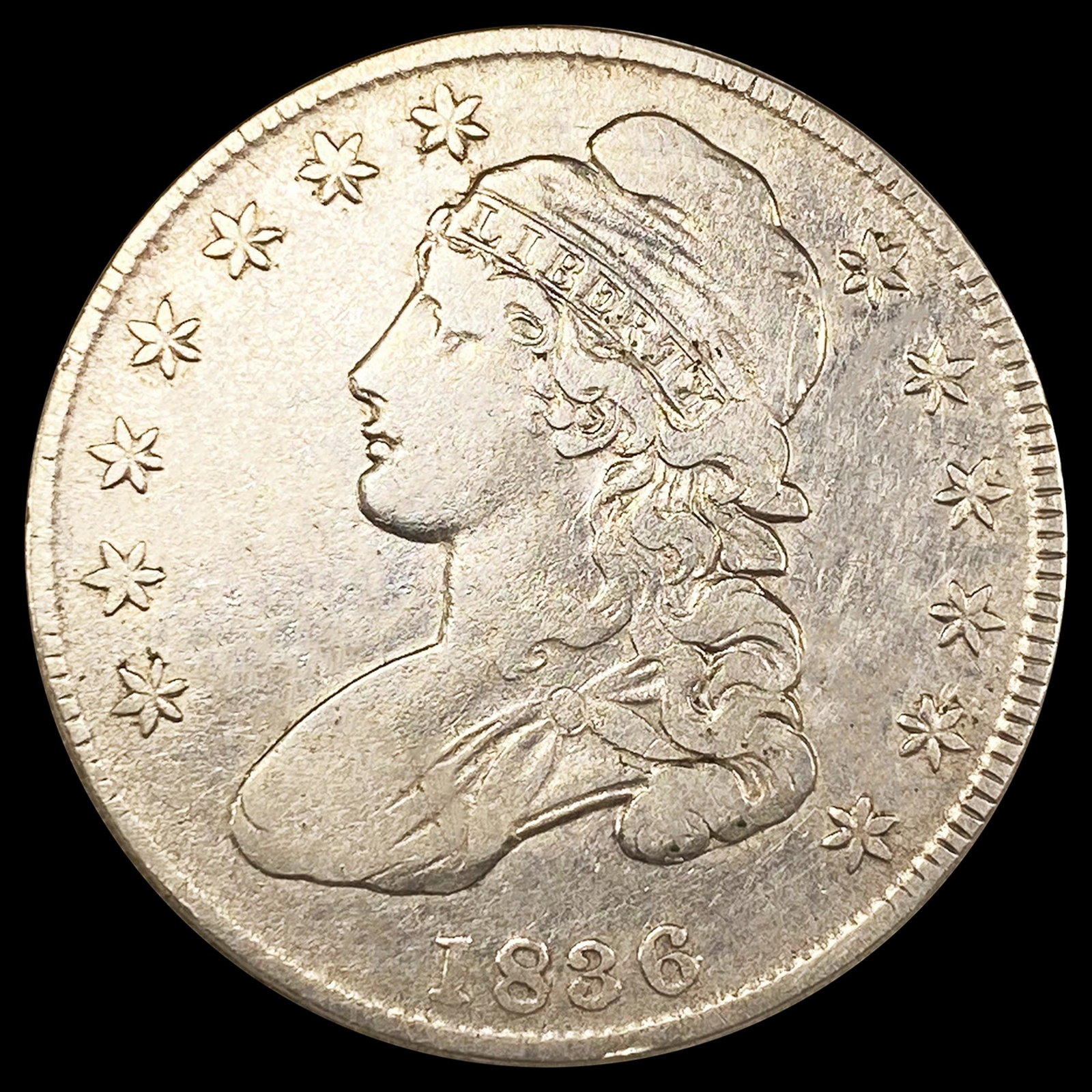 1836 Capped Bust Half Dollar LIGHTLY CIRCULATED (1 of 2)