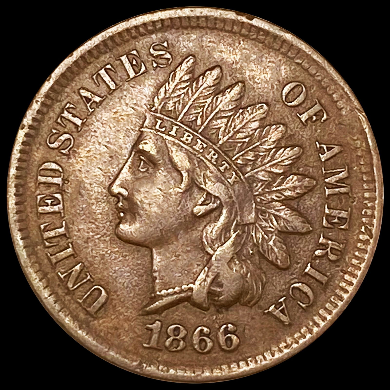 1866 Indian Head Cent CLOSELY UNCIRCULATED (1 of 2)