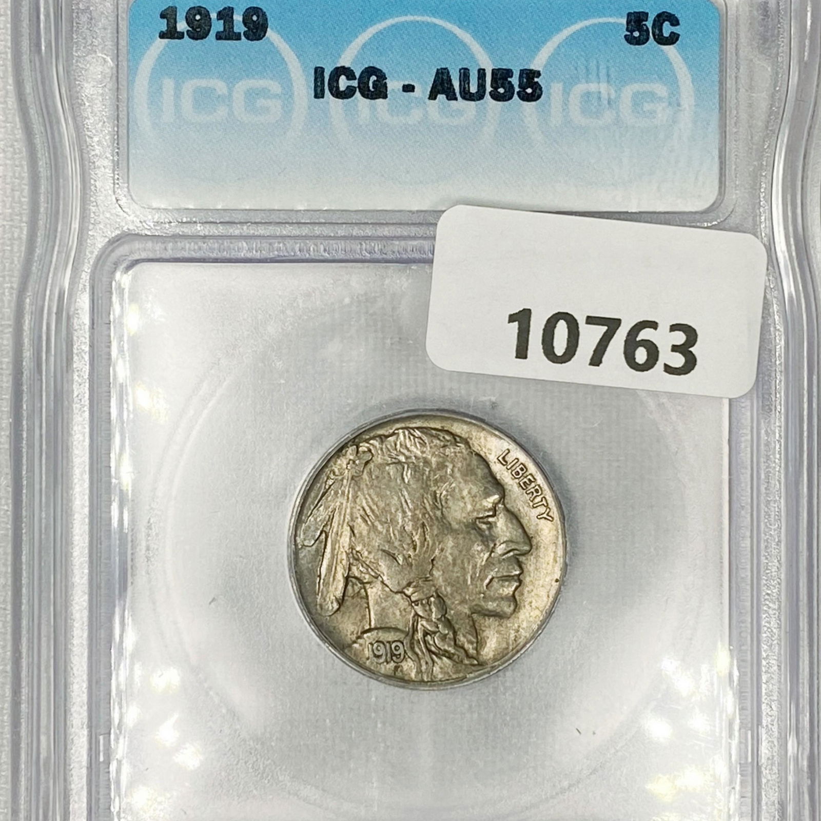1919 Buffalo Nickel ICG-AU55 (1 of 2)