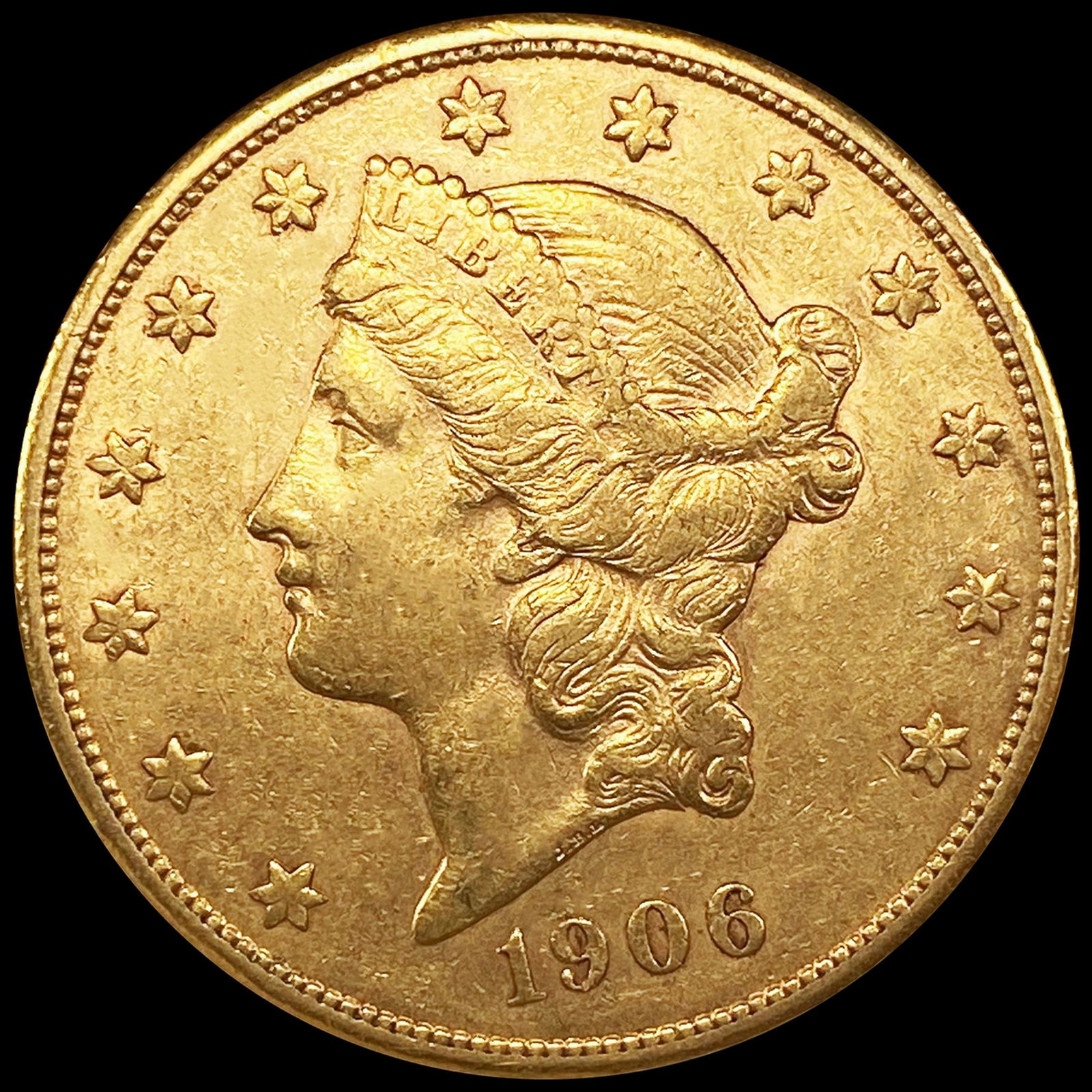 1906-S $20 Gold Double Eagle CLOSELY UNCIRCULATED (1 of 2)