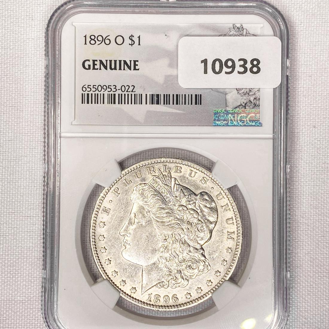 1896-O Morgan Silver Dollar NGC- Genuine (1 of 2)