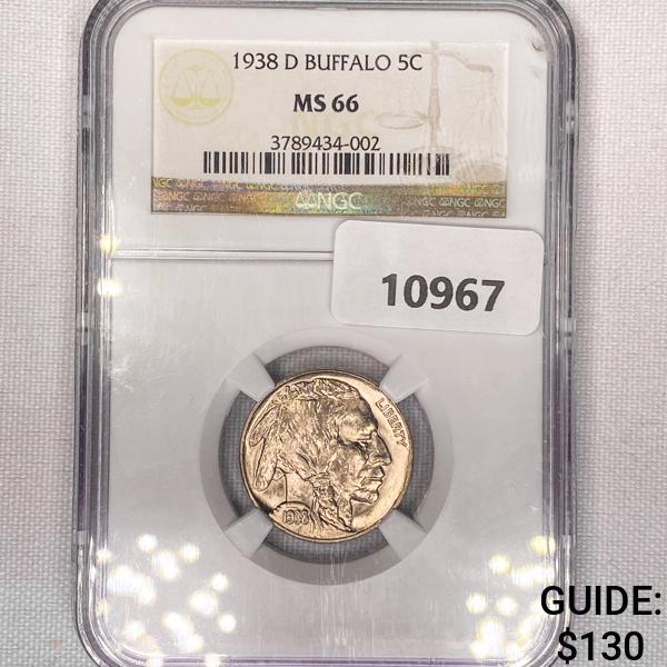 1938-D Buffalo Nickel NGC-MS66 (1 of 2)