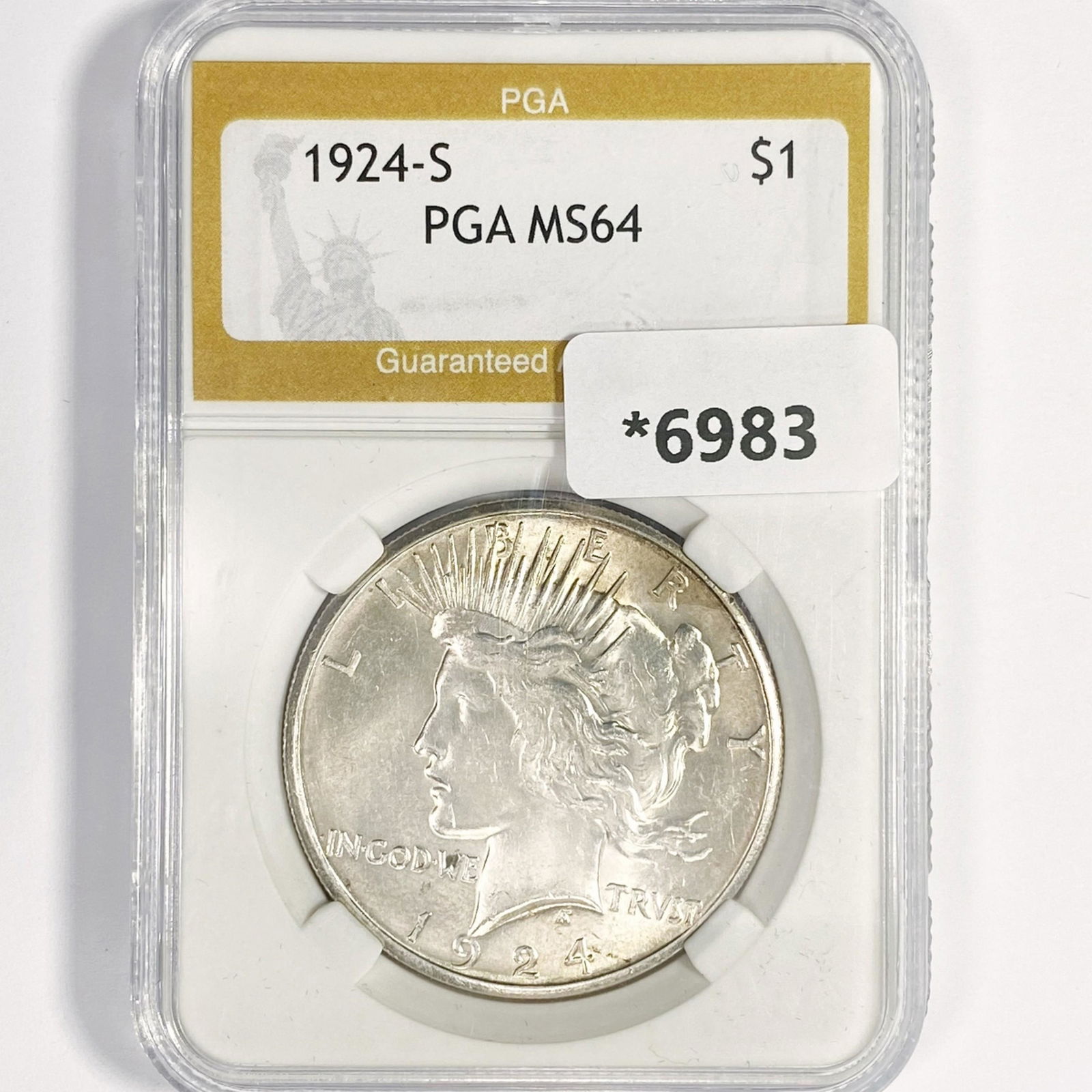 1924-S Silver Peace Dollar PGA-MS64 (1 of 2)