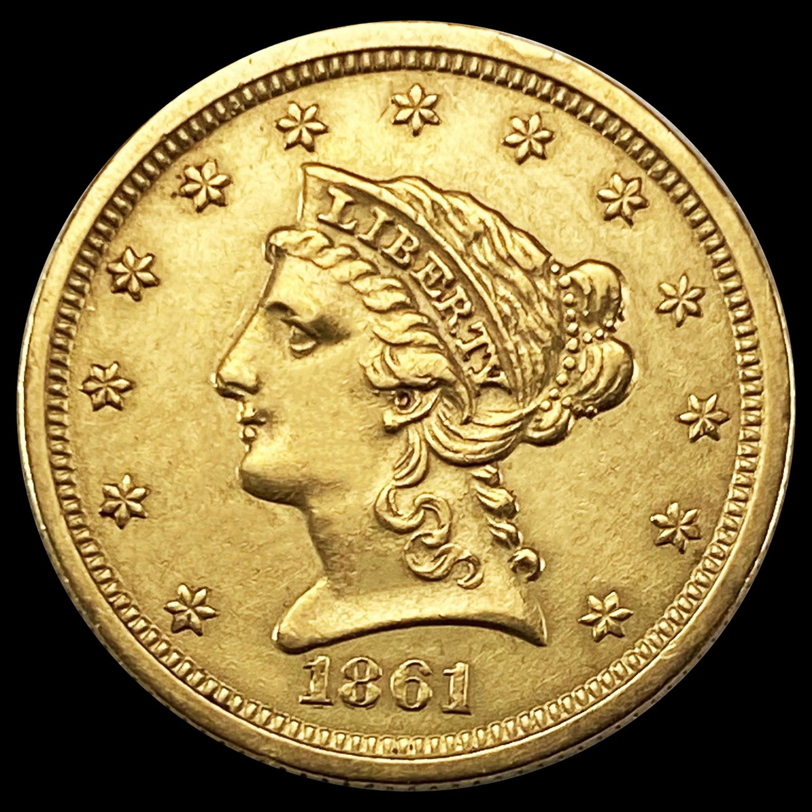 1861 $2.50 Gold Quarter Eagle UNCIRCULATED (1 of 2)