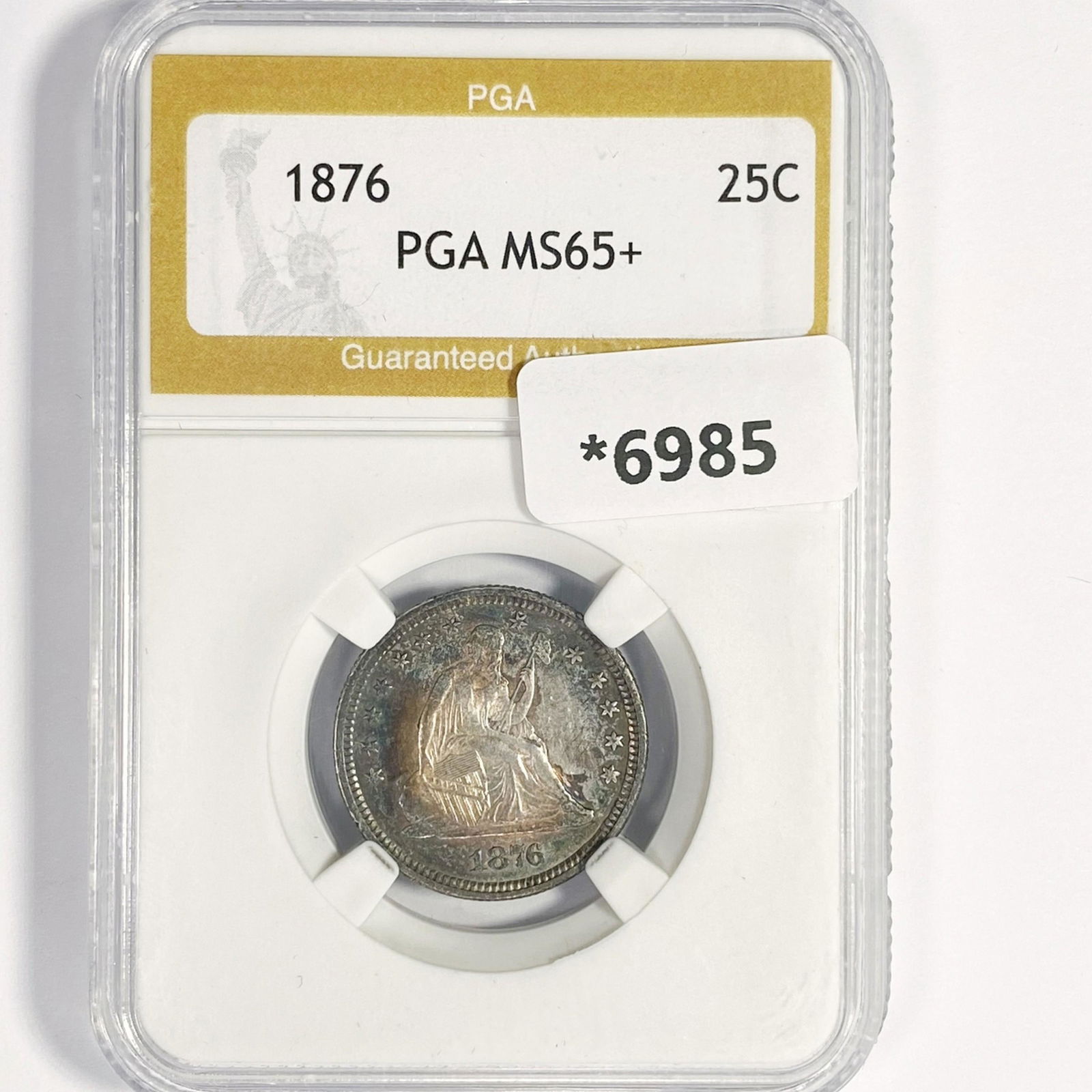 1876 Seated Liberty Quarter PGA-MS65+ (1 of 2)