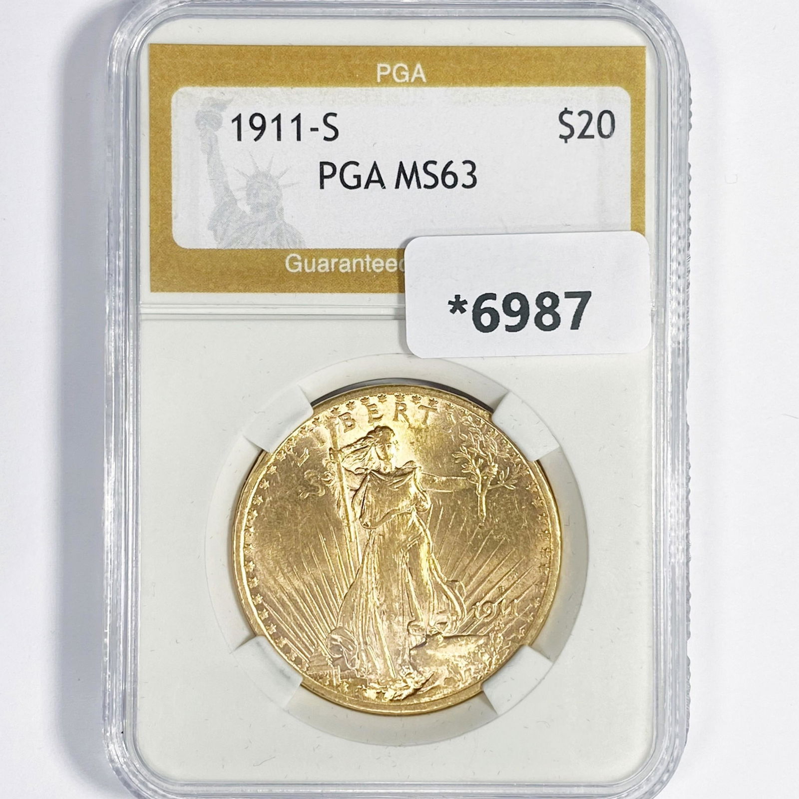 1911-S $20 Gold Double Eagle PGA-MS63 (1 of 2)