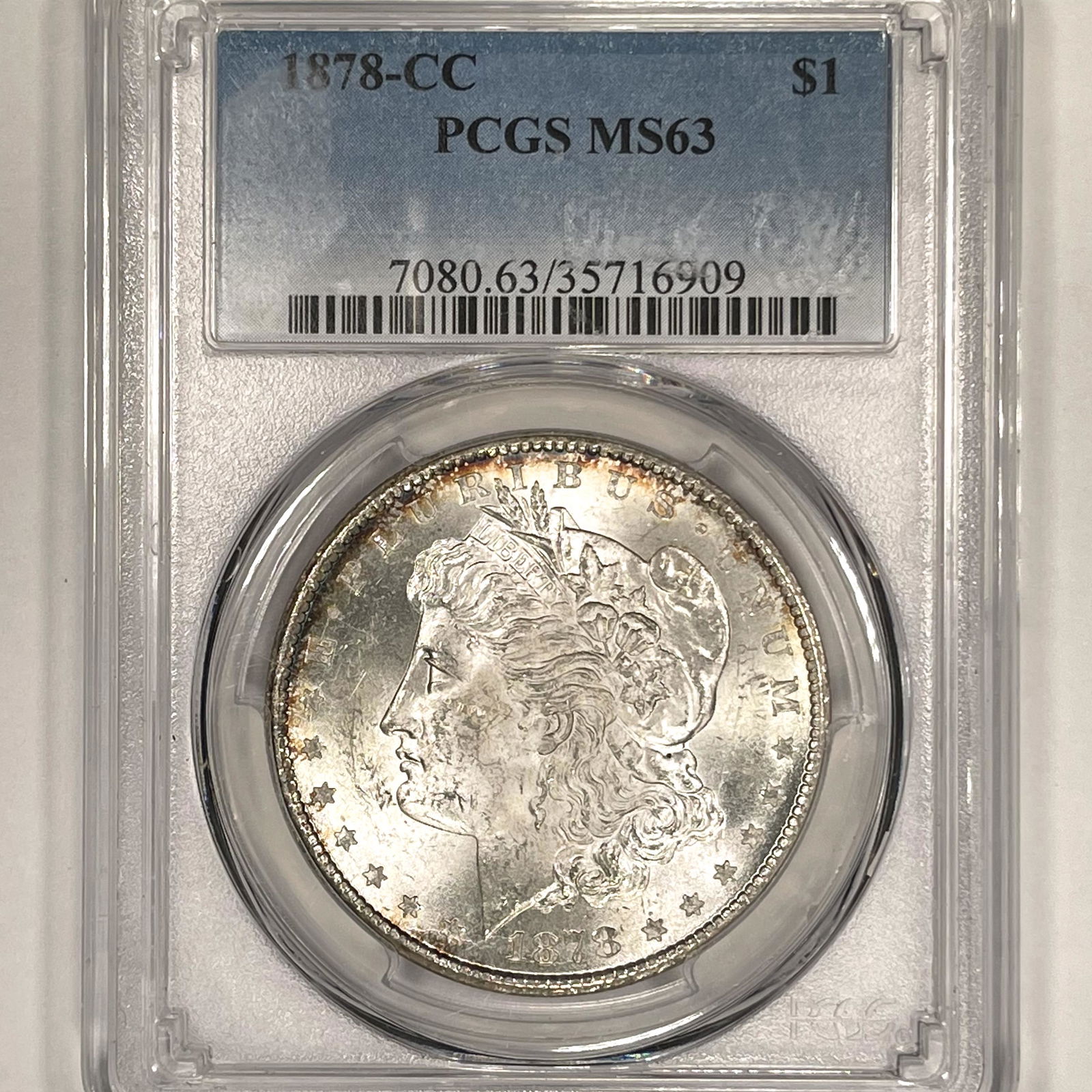 1878-CC Morgan Silver Dollar PCGS-MS63 (1 of 2)