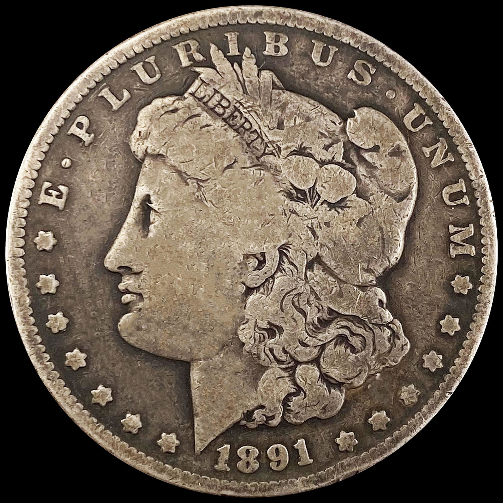 1891-CC Morgan Silver Dollar LIGHTLY CIRCULATED (1 of 2)
