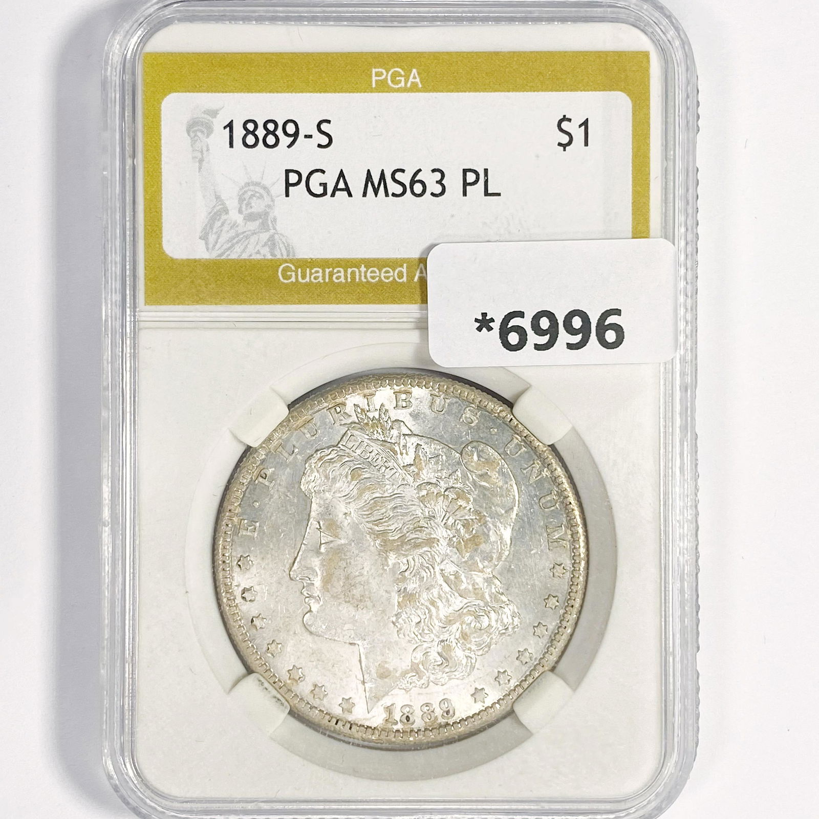 1889-S Morgan Silver Dollar PGA-MS63 PL (1 of 2)