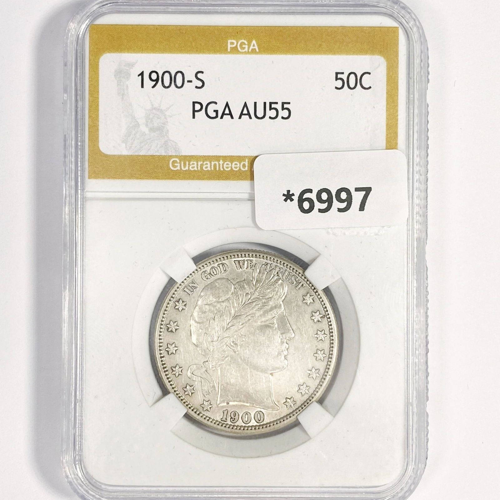 1900-S Barber Half Dollar PGA-AU55 (1 of 2)
