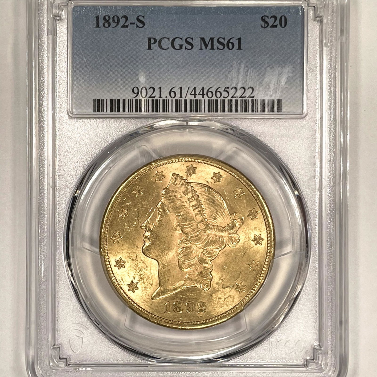 1892-S $20 Gold Double Eagle PCGS-MS61 (1 of 2)