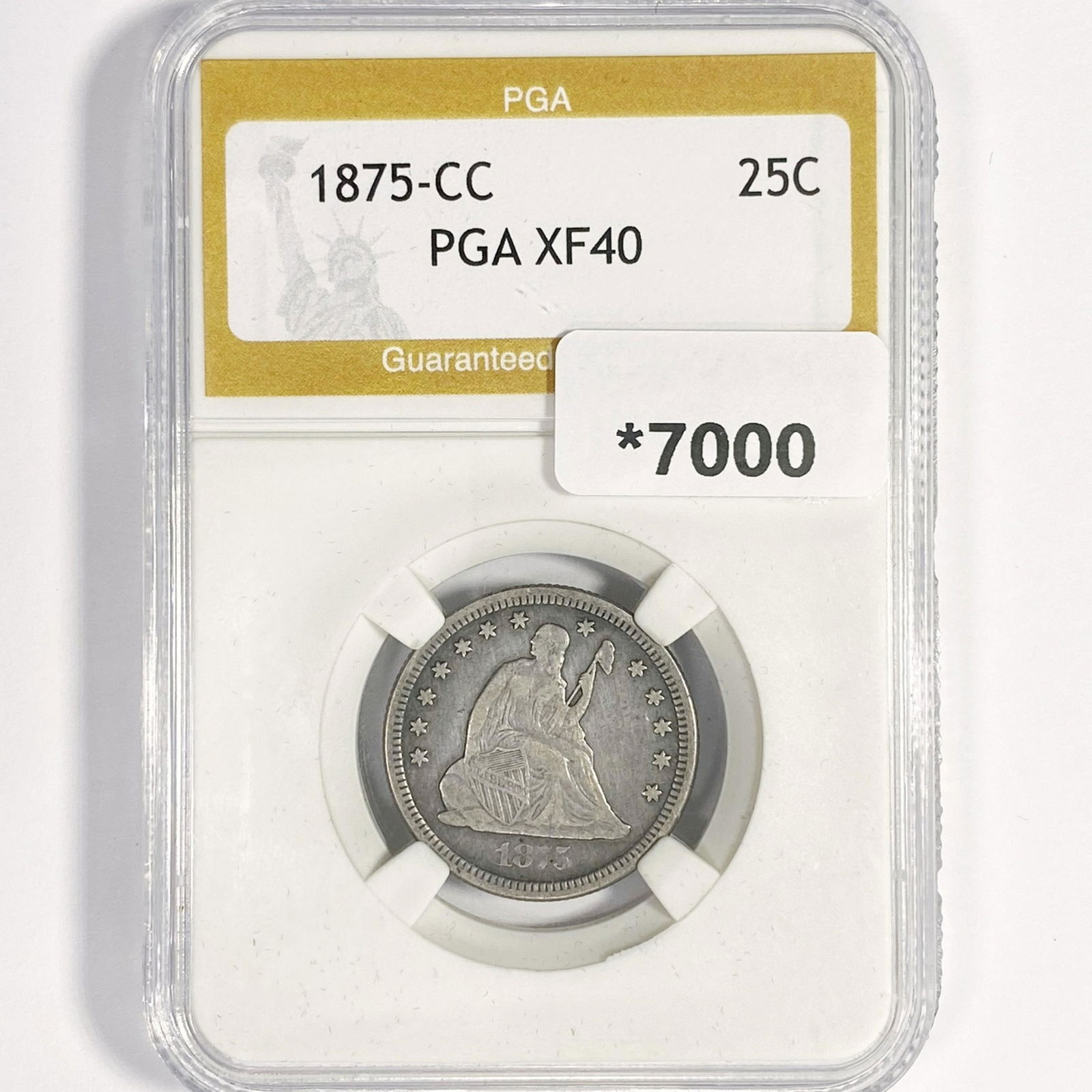 1875-CC Seated Liberty Quarter PGA-XF40 (1 of 2)