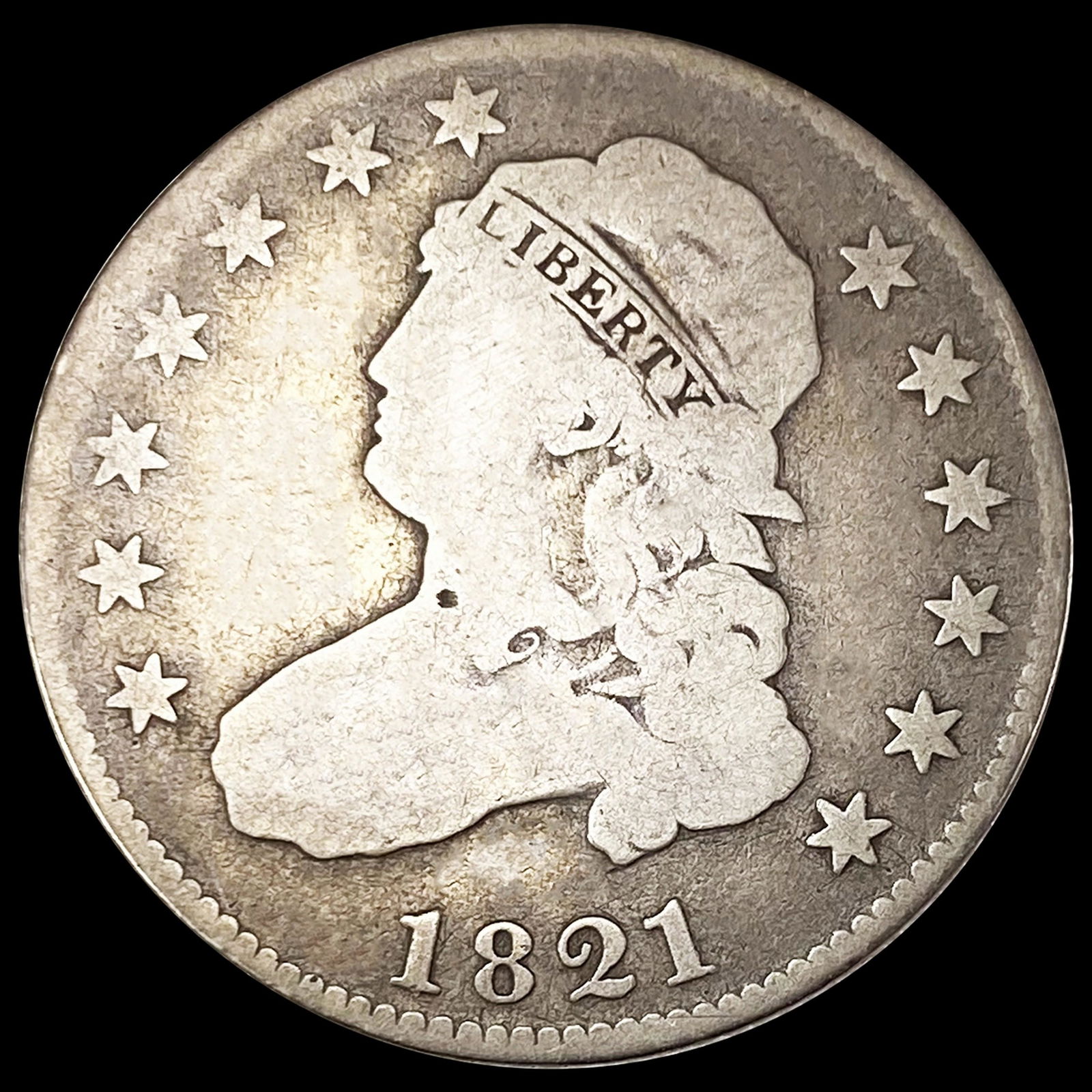 1821 Capped Bust Quarter NICELY CIRCULATED (1 of 2)