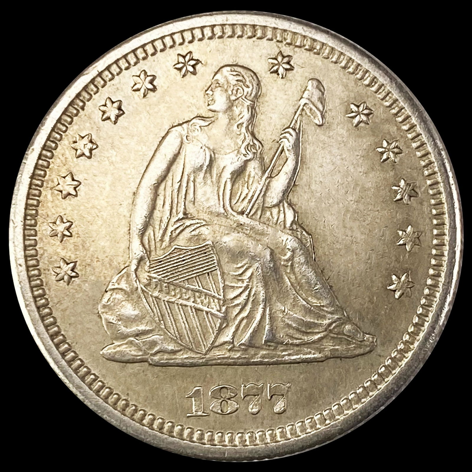1877-S Seated Liberty Quarter UNCIRCULATED (1 of 2)