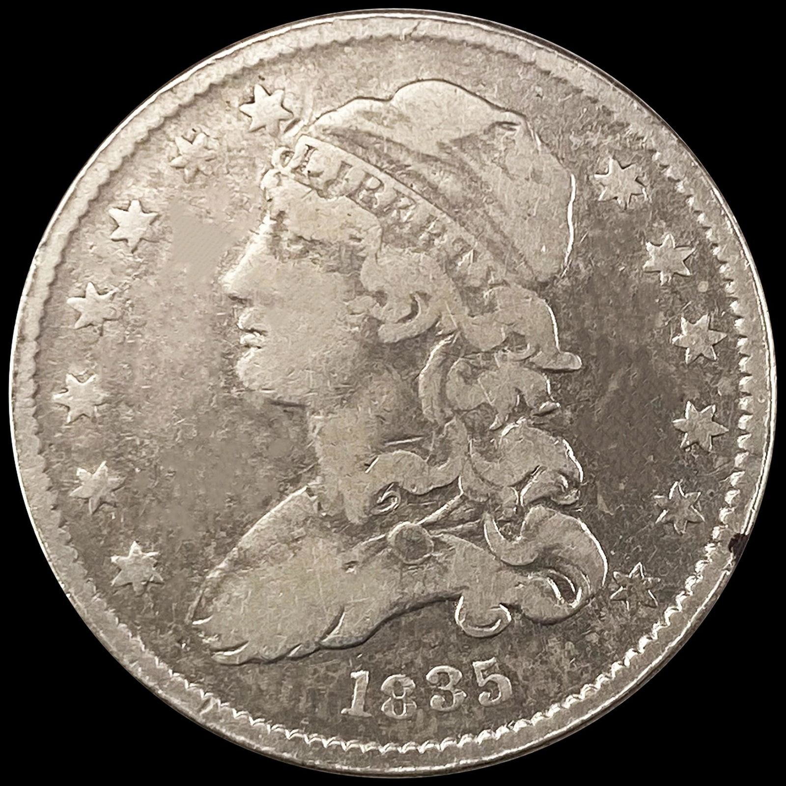 1835 Capped Bust Quarter NICELY CIRCULATED (1 of 2)