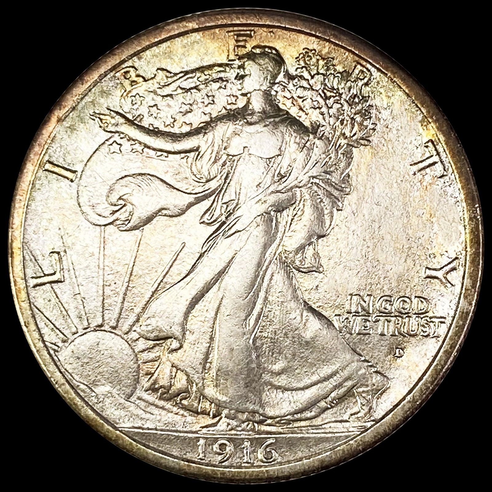 1916-D Walking Liberty Half Dollar CLOSELY (1 of 2)