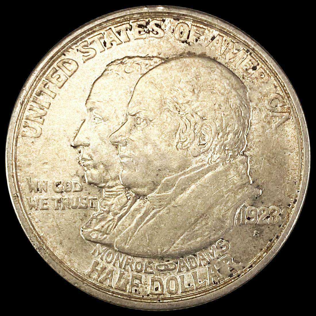 1923-S Monroe Half Dollar CLOSELY UNCIRCULATED: 1923-S Monroe Half Dollar CLOSELY UNCIRCULATED