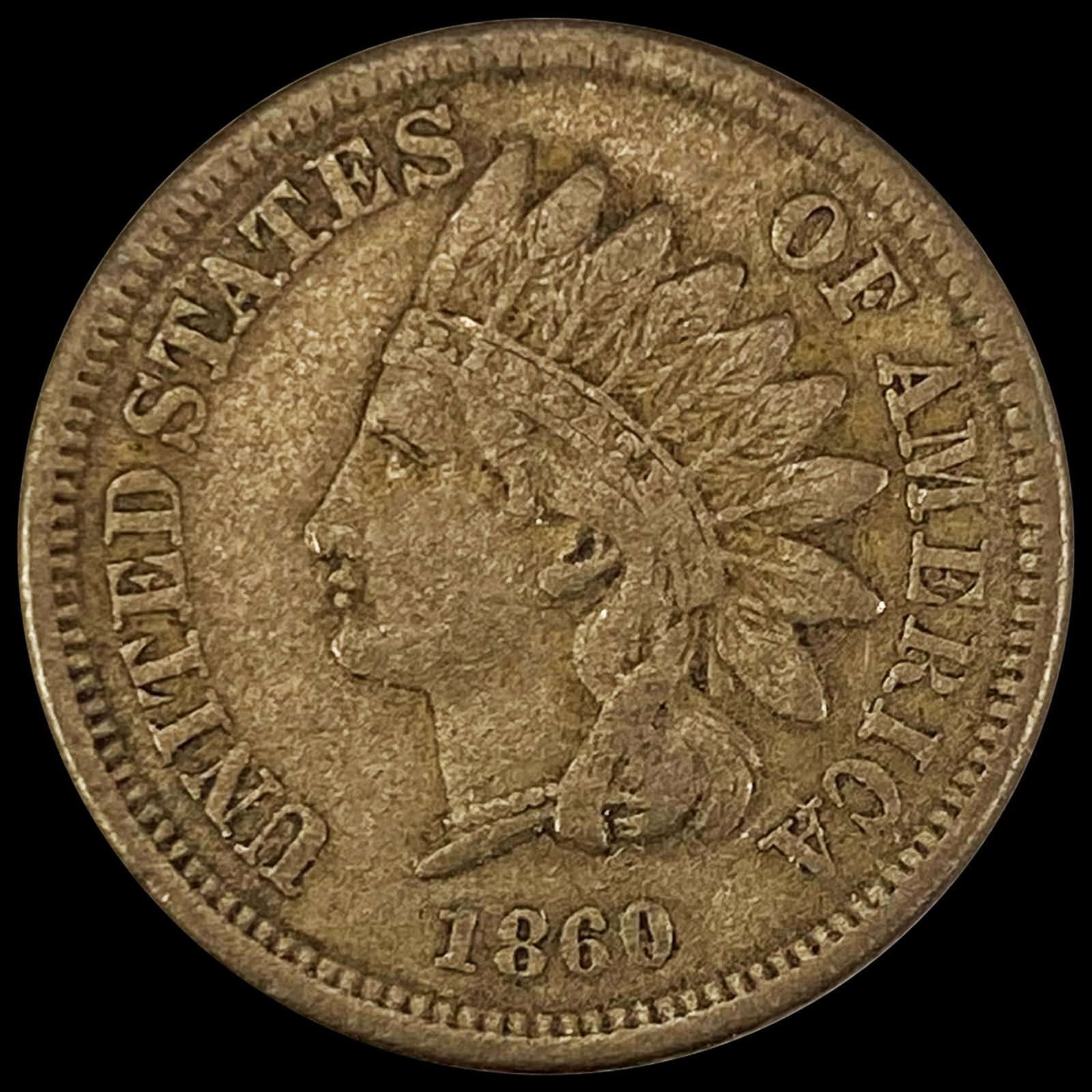 1860 Indian Head Cent NEARLY UNCIRCULATED (1 of 2)