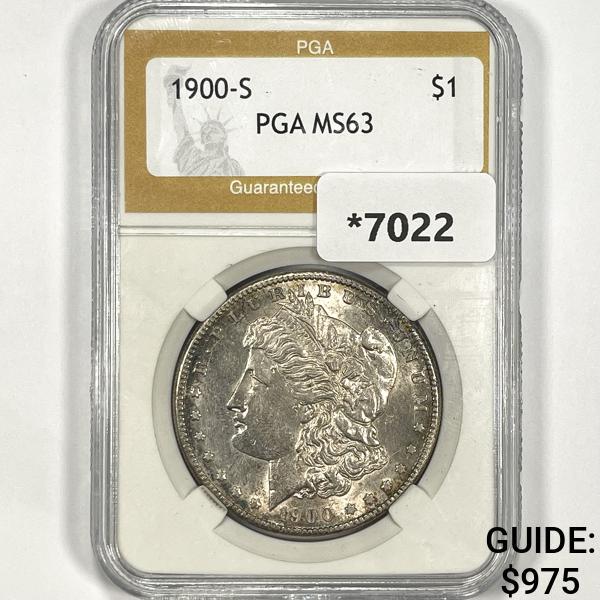 1900-S Morgan Silver Dollar PGA-MS63 (1 of 2)
