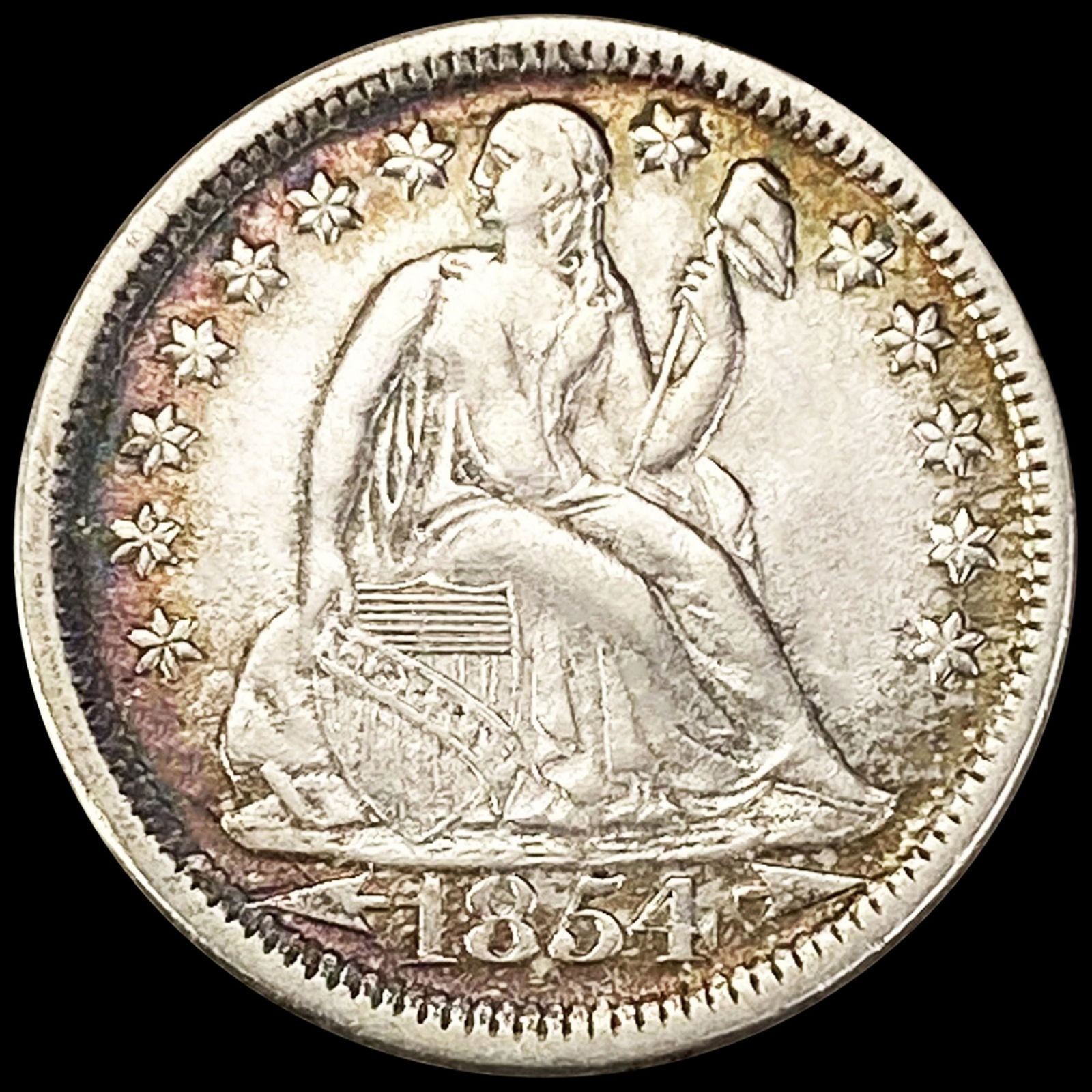 1854 Arrows Seated Liberty Dime UNCIRCULATED (1 of 2)
