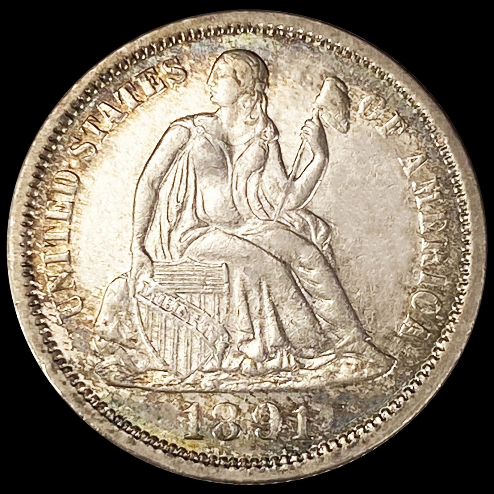 1891 Seated Liberty Dime UNCIRCULATED (1 of 2)