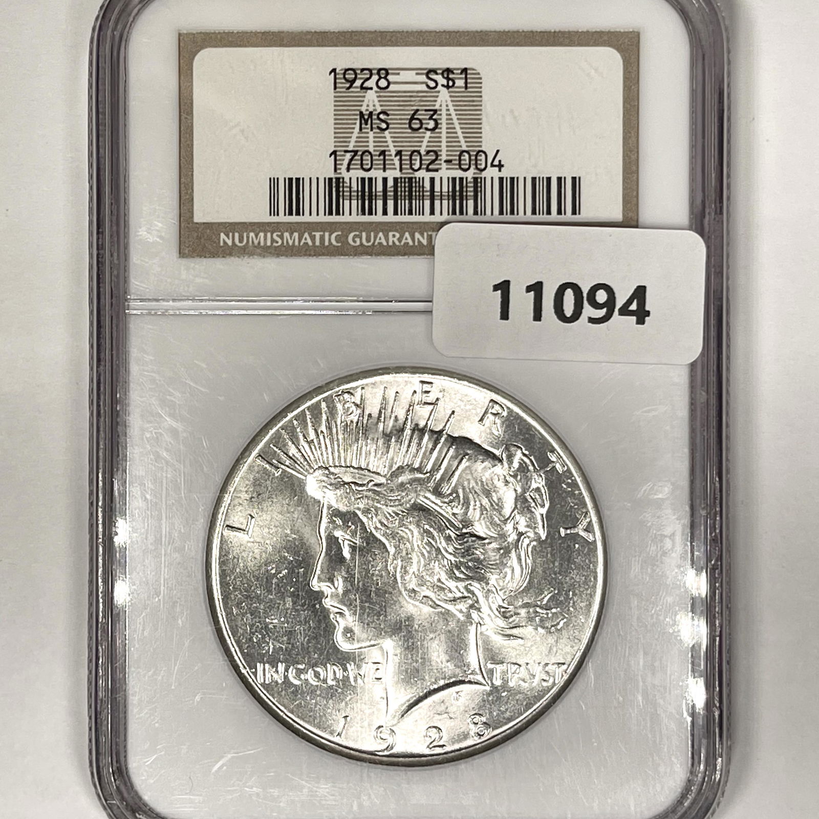 1928 Silver Peace Dollar NGC-MS63 (1 of 2)