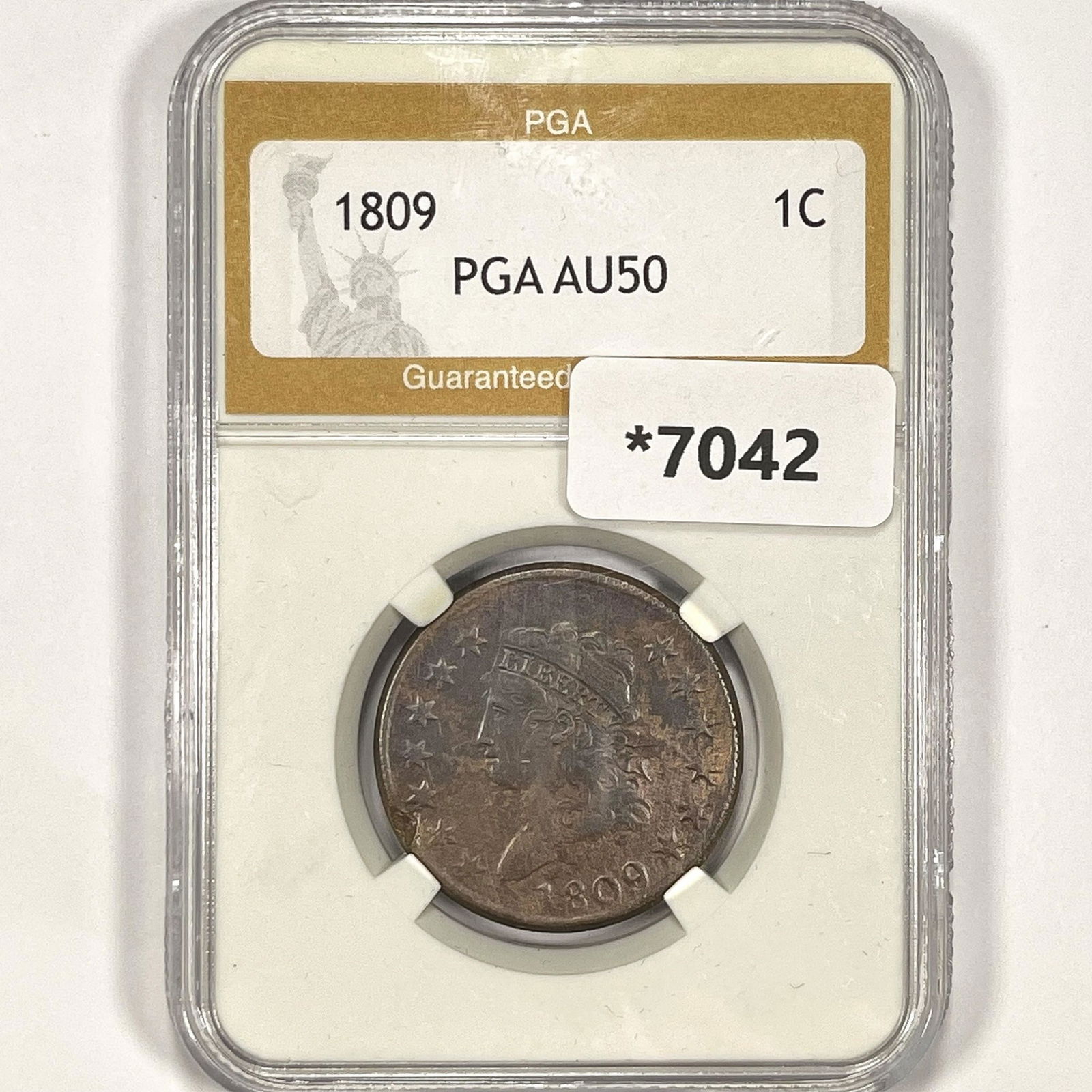 1809 Classic Head Large Cent PGA-AU50 (1 of 2)