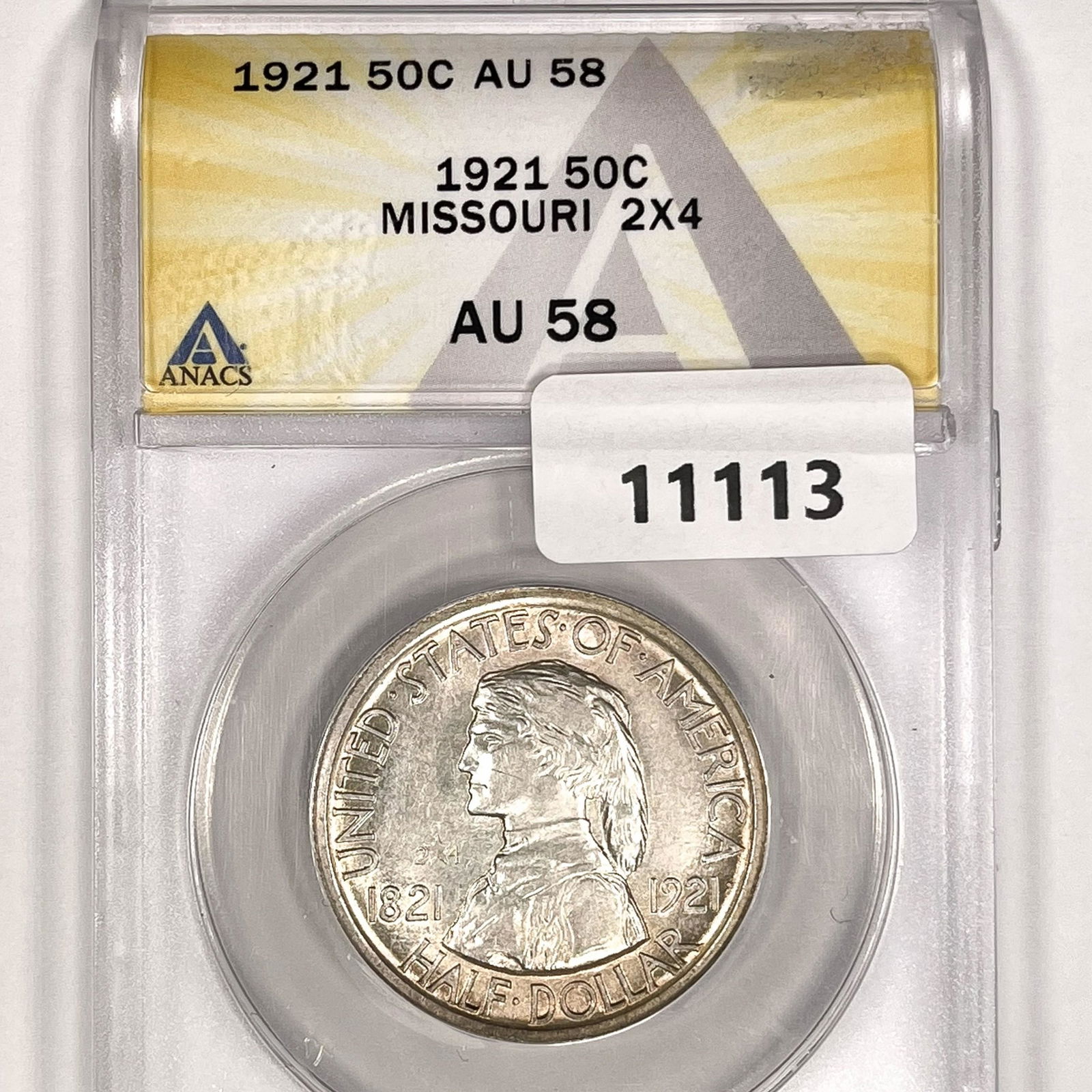 1921 2x4 Missouri Half Dollar ANACS-AU58 (1 of 2)