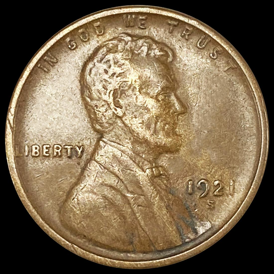1921-S Wheat Cent CLOSELY UNCIRCULATED (1 of 2)
