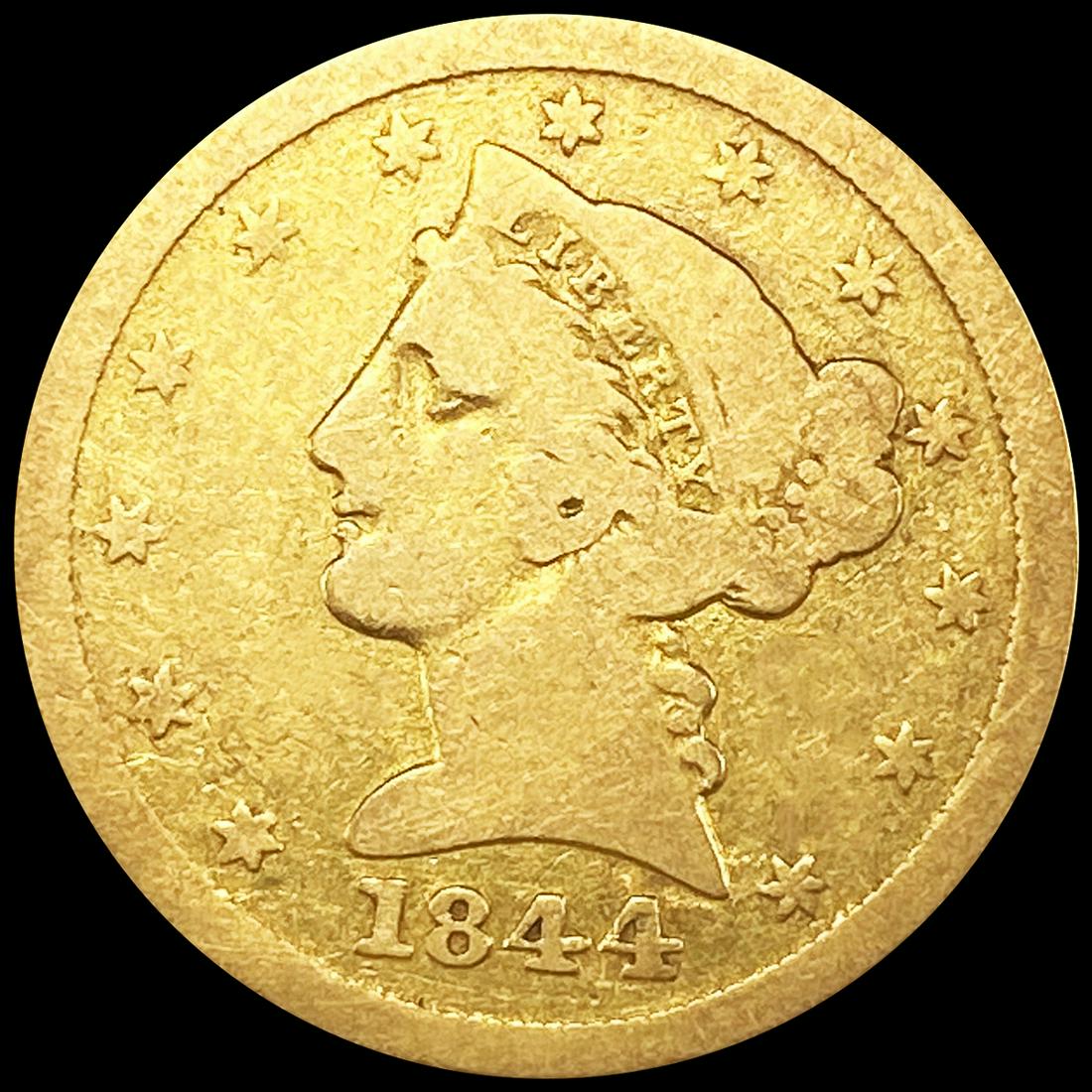 1844-O $5 Gold Half Eagle NICELY CIRCULATED (1 of 2)