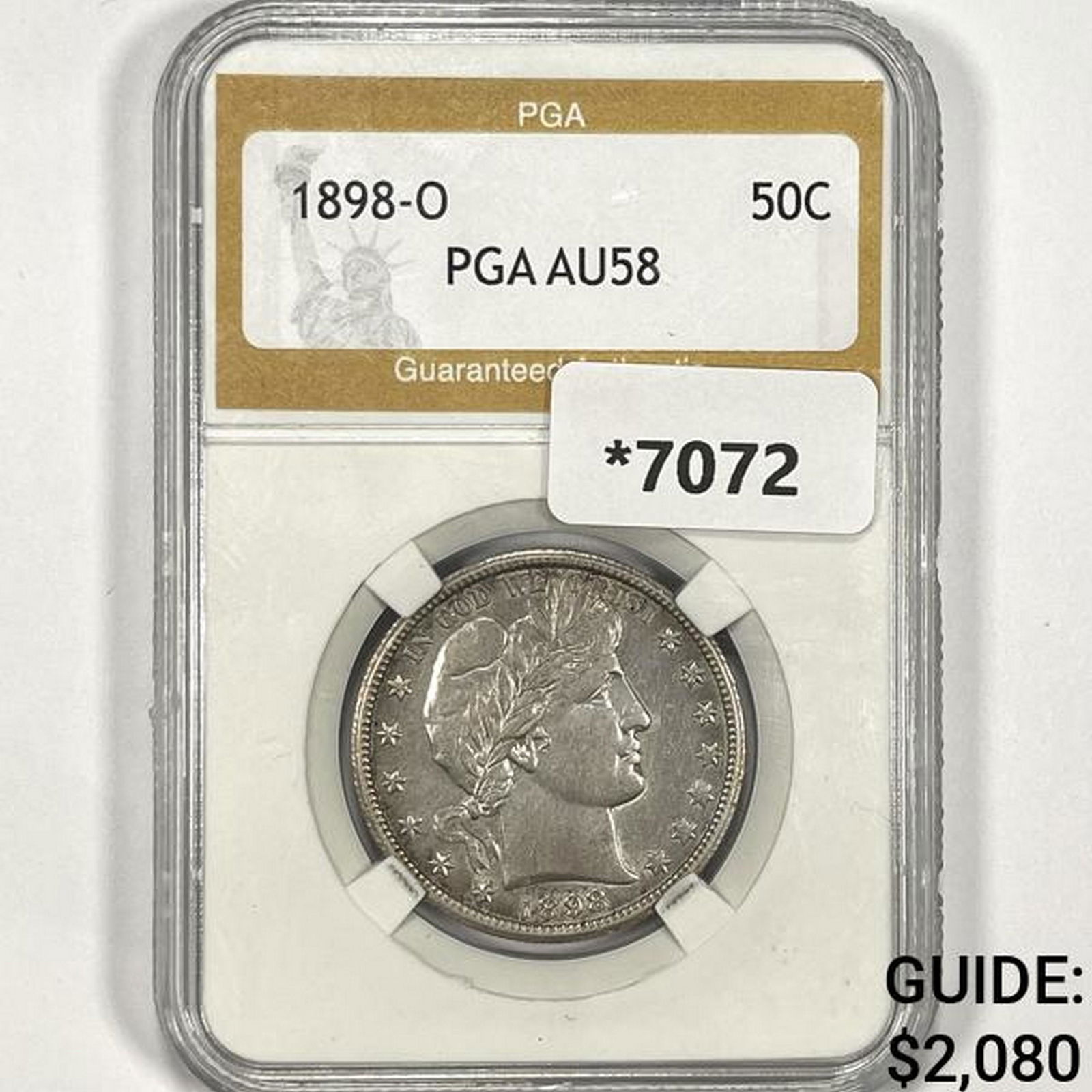 1898-O Barber Half Dollar PGA-AU58 (1 of 2)