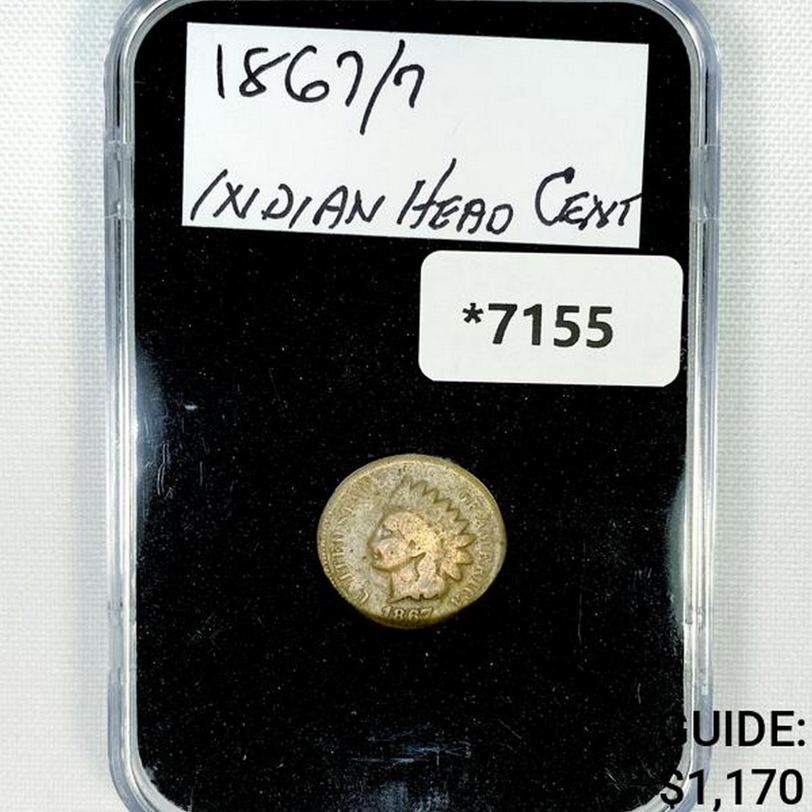 1867/7 Indian Head Cent Generic- (1 of 2)