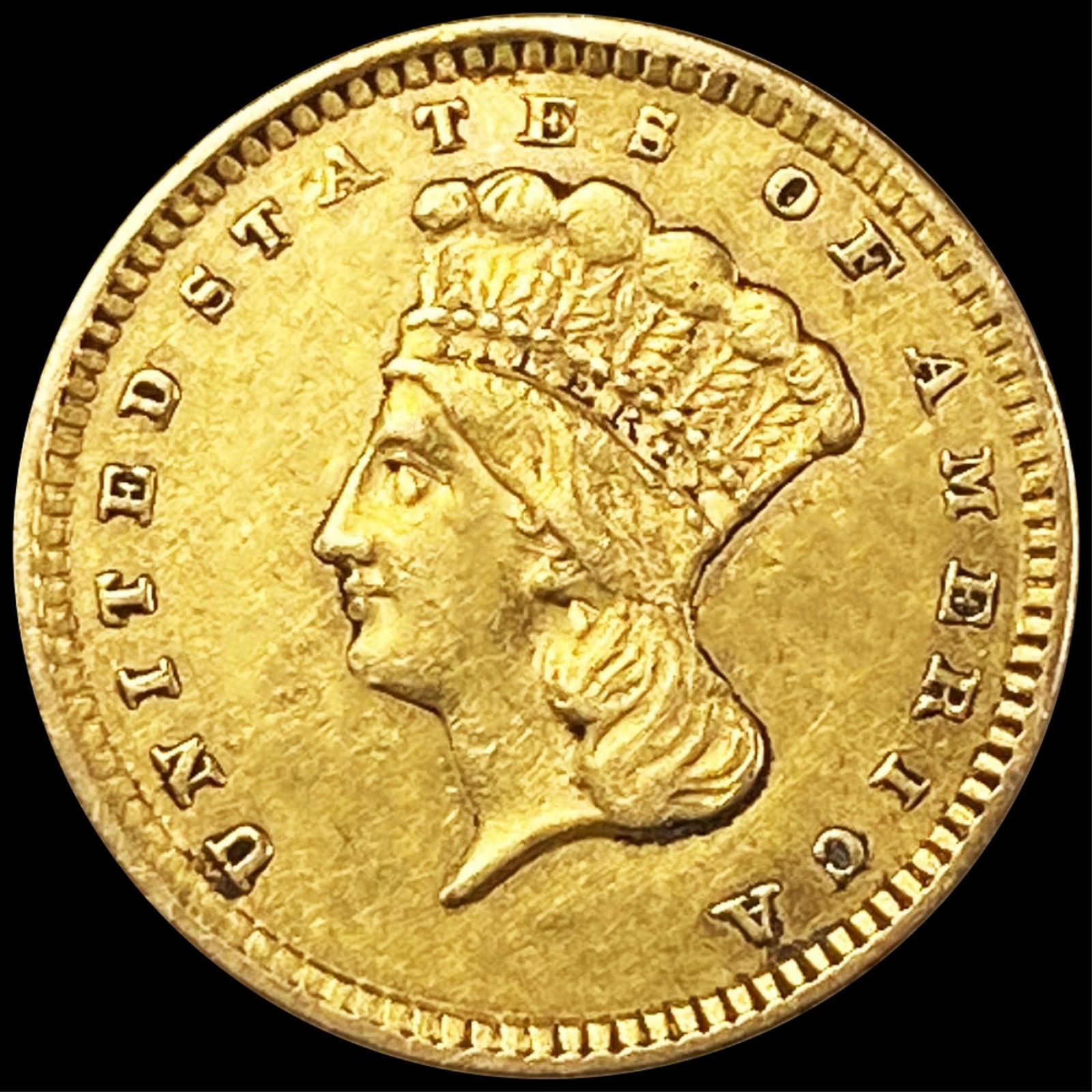 1857 Rare Gold Dollar NEARLY UNCIRCULATED (1 of 2)