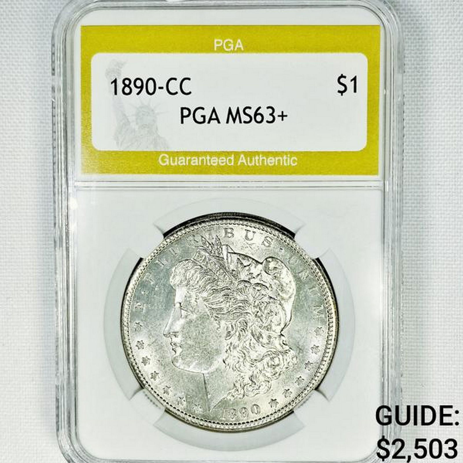1890-CC Morgan Silver Dollar PGA-MS63+ (1 of 2)