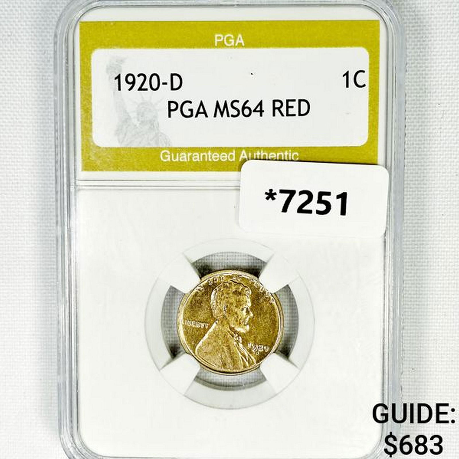 1920-D Wheat Cent PGA-MS64 RED (1 of 2)