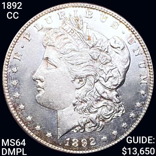 1892-CC Morgan Silver Dollar CHOICE BU DMPL (1 of 2)