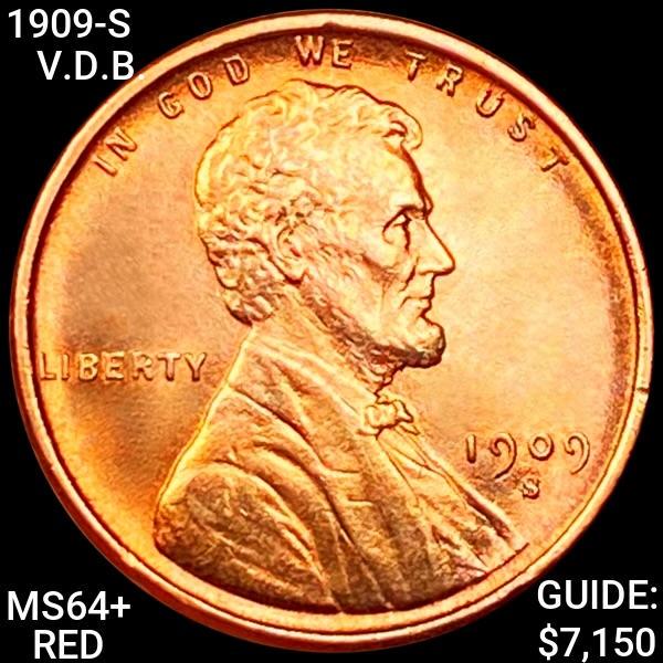 1909-S V.D.B. Lincoln Wheat Cent CHOICE BU+ RED (1 of 2)