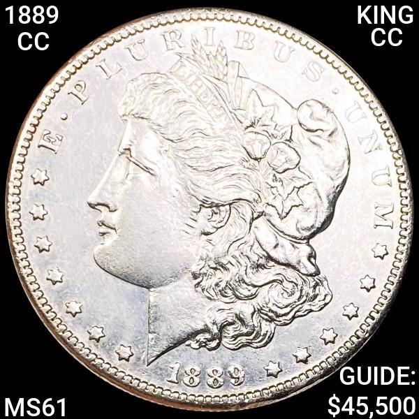 1889-CC KING CC Morgan Silver Dollar UNC (1 of 2)