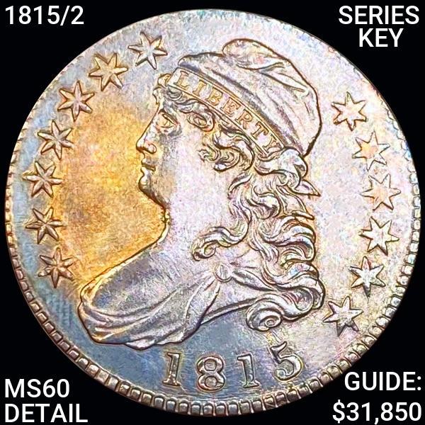 1815/2 Series Key Capped Bust Half Dollar UNC (1 of 2)