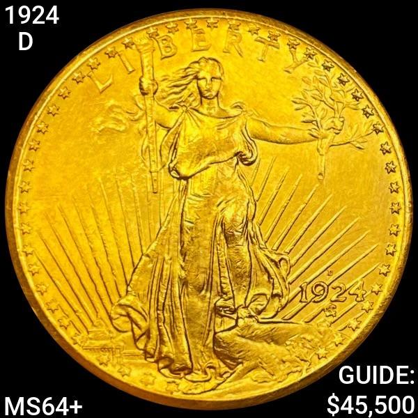 1924-D $20 Gold Double Eagle CHOICE BU+ (1 of 2)