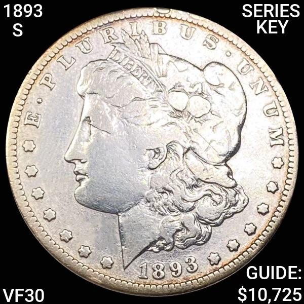 1893-S Series Key Morgan Silver Dollar LIGHT CIRC (1 of 2)