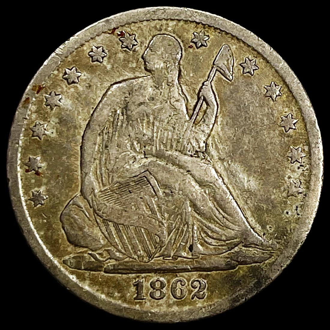 1862-S Seated Liberty Half Dollar ABOUT (1 of 2)