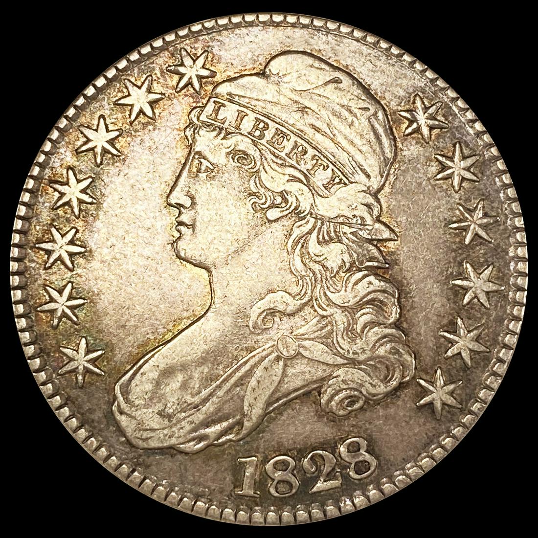 1828 Sq 2, Sml 8 Capped Bust Half Dollar ABOUT (1 of 2)
